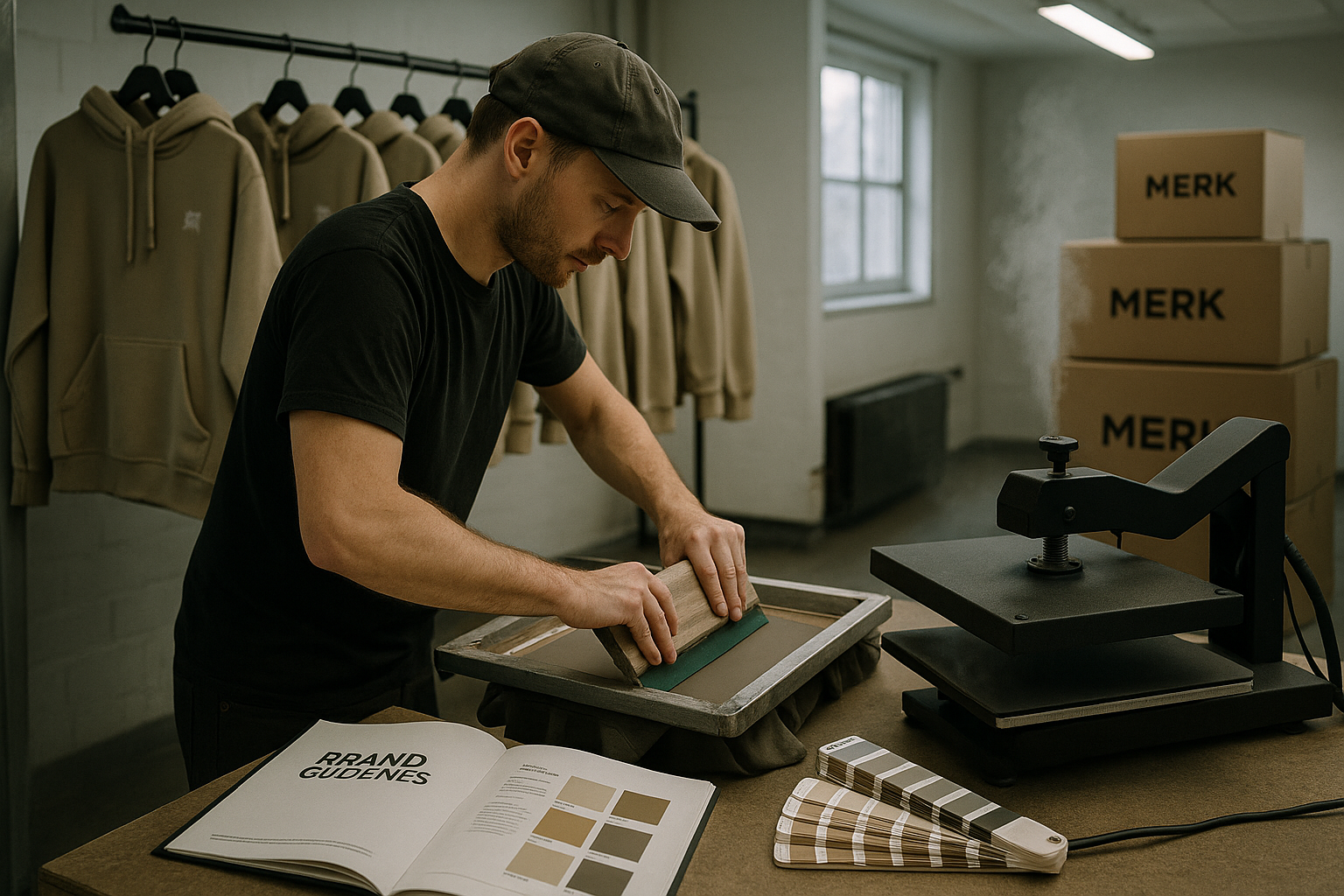 Team in bedrukte hoodies