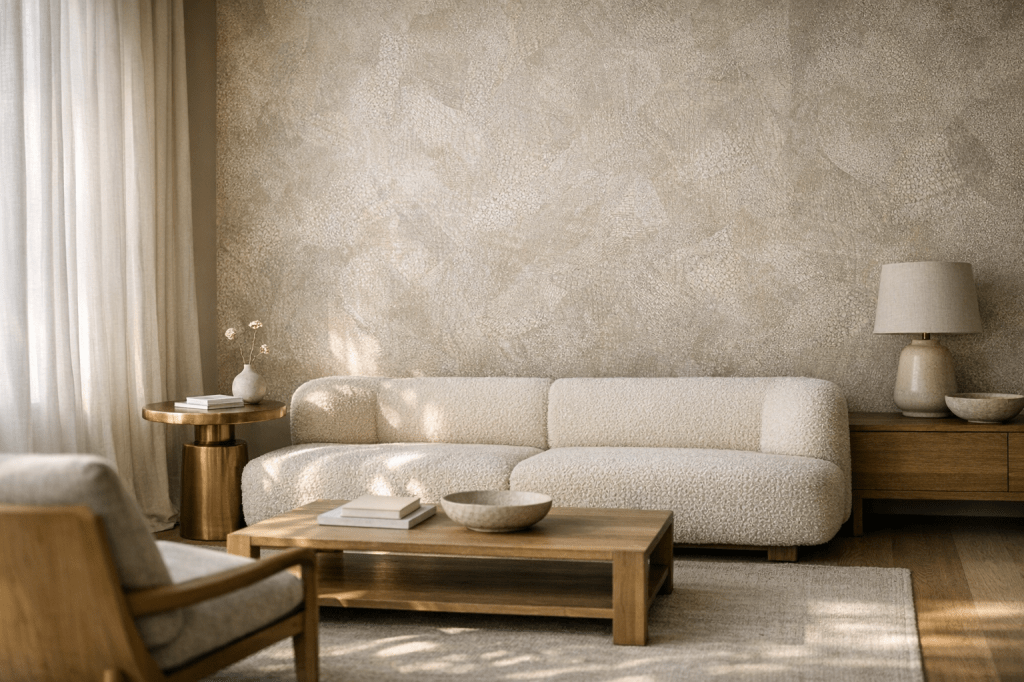 Hoe combineer je Arte behang met verf- en meubelkleuren voor een rustig, luxe interieur?